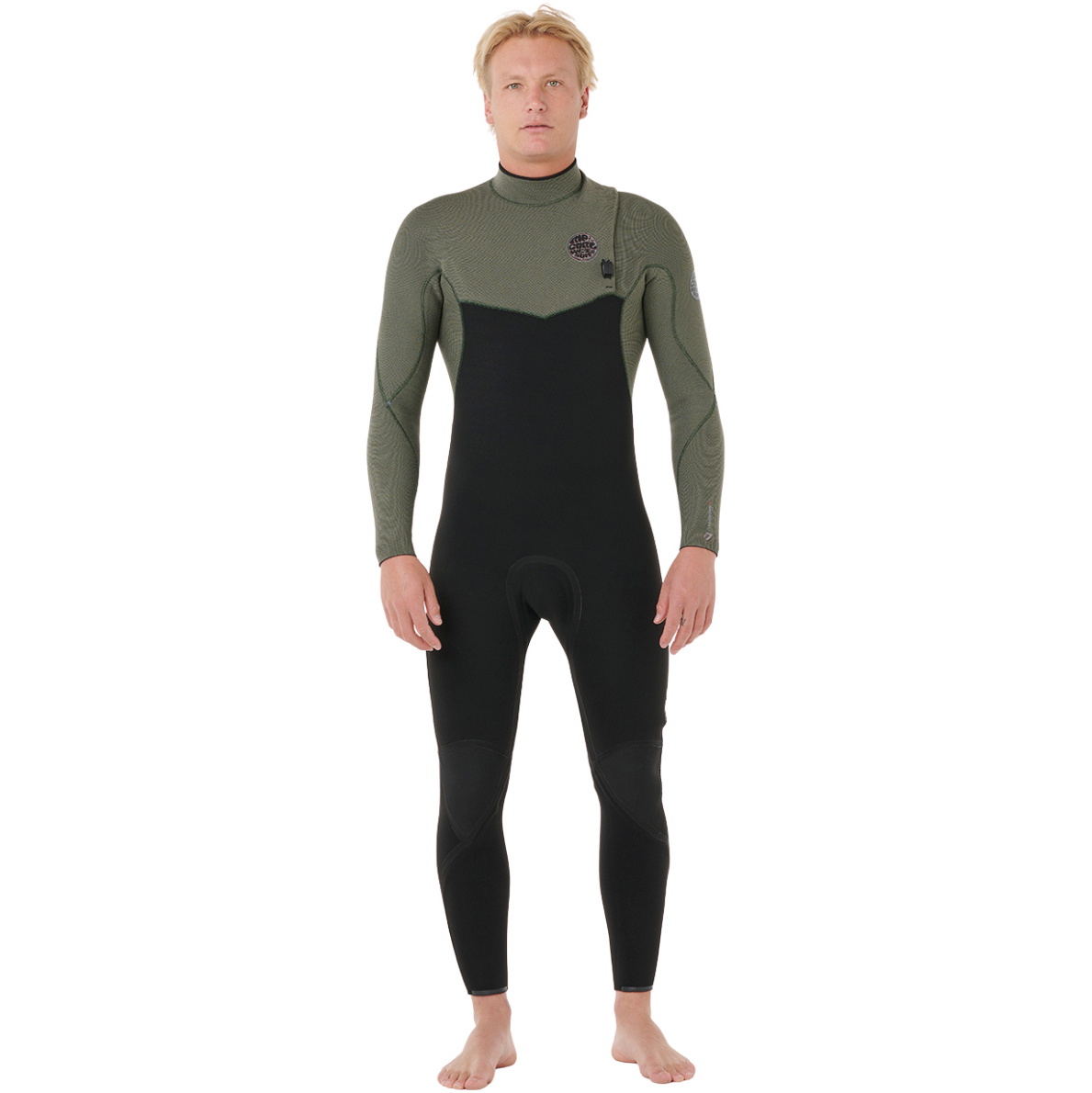 2026 Rip Curl Hommes Flashbomb Pro 3/2mm Zip Free Combinaison Néoprène 17GMFS - Deep Cactus